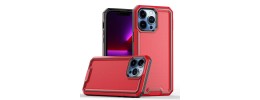For iPhone 15 Plus METKASE Rank Tough Strong Modern Fused Hybrid in Slide-Out Package - Red