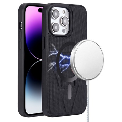 For iPhone 15 Plus METKASE Victory Stand [Magnetic Ring] Premium Hybrid Case - Black