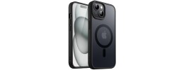 For iPhone 15 Plus [Magnetic Circle] ShockProof 4-Time Injection Strong Hybrid - Black
