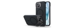 For iPhone 15 Plus Magnetic Ring Stand Classic Design FULL Camera Protection Hybrid Case - Black