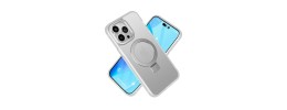 For iPhone 15 Plus Metal Chrome Kickstand [Magnetic Circle] Shockproof Matching Camera Hybrid - Purple
