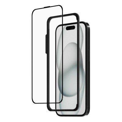 For iPhone 15 Plus Premium Clear Full Glue Glass Tempered