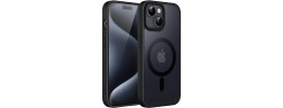 For iPhone 15 Plus Rank Tough Strong Modern Fused Hybrid Case Cover - Black