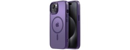 For iPhone 15 Plus Strong Tough Metallic Design Hybrid - Dark Purple