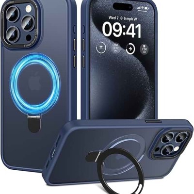 For iPhone 15 Plus Ultimate CaseX Transparent Hybrid Case with Metal Buttons And Camera Edges - Blue