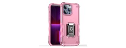 For iPhone 15 Plus/iPhone 14 Plus Sturdy Bracket Kickstand Magnetic Hybrid - Pink