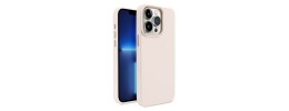 For iPhone 15 Premium LIQUID Silicone with Metal Buttons and Camera Edges Case Cover - Beige