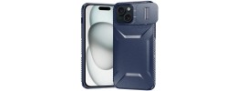 For iPhone 15 Pro Acrylic Tough 2.5mm Transparent ShockProof Hybrid Case Cover - Blue