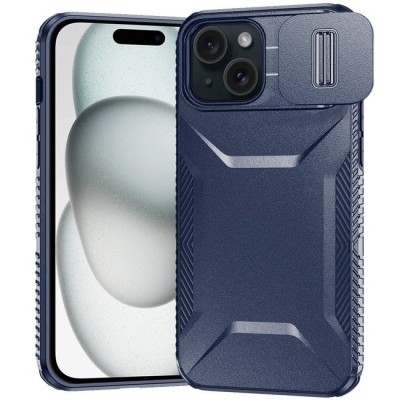 For iPhone 15 Pro Acrylic Tough 2.5mm Transparent ShockProof Hybrid Case Cover - Blue