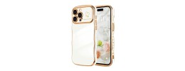 For iPhone 15 Pro Design Square Hearts Passion Case Cover - Gold