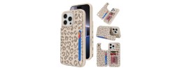 For iPhone 15 Pro Design Wallet ID Credit Card Money Holder with Magnetic Metal Closure including Lanyard - American Flag