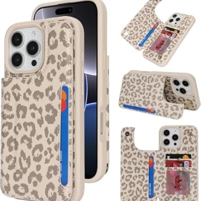 For iPhone 15 Pro Design Wallet ID Credit Card Money Holder with Magnetic Metal Closure including Lanyard - American Flag
