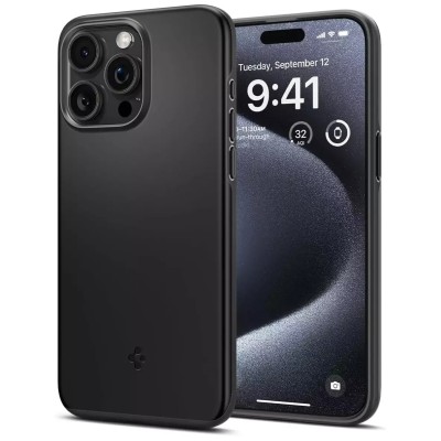 For iPhone 15 Pro Exquisite Tough Shockproof Hybrid Case Cover - Black