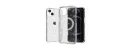 For iPhone 15 Pro Glitter Ultra Thick 3mm Transparent Hybrid Case Cover - Clear