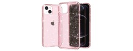 For iPhone 15 Pro Glitter Ultra Thick 3mm Transparent Hybrid Case Cover - Pink