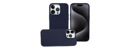 For iPhone 15 Pro METKASE Apple-Peel Stick PU Leather [Magnetic Circle] Premium Hybird Case - Dark Blue
