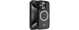 For iPhone 15 Pro METKASE Basic Transparent [Magnetic Circle] Premium Hybrid - Black