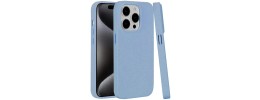 For iPhone 15 Pro METKASE Bio-Degradable [WHEAT FIBER MATERIAL] Design Case - Light Blue