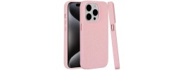 For iPhone 15 Pro METKASE Bio-Degradable [WHEAT FIBER MATERIAL] Design Case - Pink