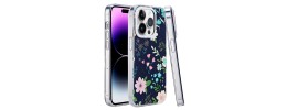 For iPhone 15 Pro METKASE IMD Design Pattern [Magnetic Circle] Premium Hybrid Case - Gradient Pink Glitter