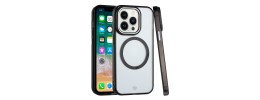 For iPhone 15 Pro METKASE Iridescent Spots [Magnetic Circle] Hybrid - Black+iridescent Spots