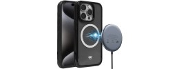 For iPhone 15 Pro METKASE Magnetic Circle Kickstand Exclusive Brushed Hybrid - Black