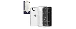 For iPhone 15 Pro METKASE Magnetic Glitter Ultra Thick 3mm Transparent Hybrid in Slide-Out Package - Clear