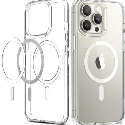 For iPhone 15 Pro METKASE Magnetic Thick Transparent in Slide-Out Package - Clear
