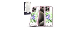 For iPhone 15 Pro METKASE Premium RANK Design Fused Hybrid in Slide-Out Package - Green Floral