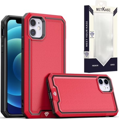 For iPhone 15 Pro METKASE Strong Tough Metallic Design Hybrid in Premium Slide-Out Package - Red