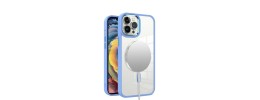 For iPhone 15 Pro METKASE Transparent [Magnetic Circle] Simplistic Hybrid - Blue