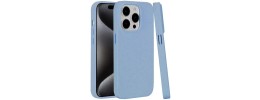 For iPhone 15 Pro Max METKASE Bio-Degradable [WHEAT FIBER MATERIAL] Design Case - Light Blue