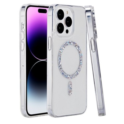 For iPhone 15 Pro Max METKASE Double Protection IMD Design Pattern [Magnetic Circle] Premium Case - Epoxy Design
