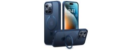 For iPhone 15 Pro Max Strong Tough Metallic Design Hybrid - Dark Blue