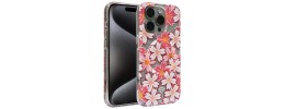 For iPhone 15 Pro Max / Ultra METKASE Floral Design [Magnetic Circle] Transparent Hybrid - Sunflower