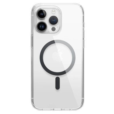 For iPhone 15 Pro Max / Ultra METKASE Transparent [Magnetic Circle] Simplistic Hybrid - Clear