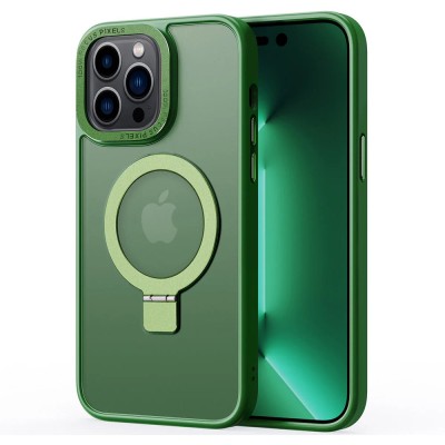 For iPhone 15 Pro Premium Circle [Magnetic Circle] KickKickstand - Light Green