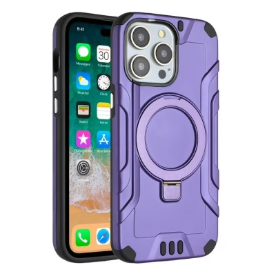 For iPhone 15 Pro Premium Circle [Magnetic Circle] KickKickstand - Light Purple