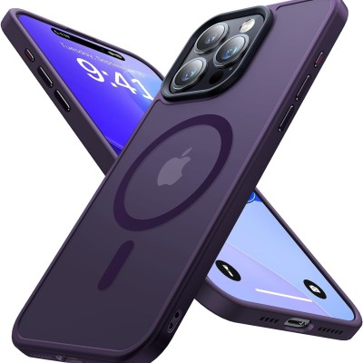 For iPhone 15 Pro Rank [Magnetic Circle] Tough Strong Modern Fused Hybrid - Purple