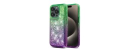 For iPhone 15 Pro Rhombus Bling Glitter Diamond Case Cover - Green