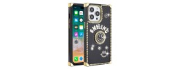 For iPhone 15 Pro SQUARE Passion Glitter Diamond Ring Stand Case Cover - BLACK CHROME F
