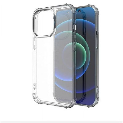 For iPhone 15 Pro Simple Basic Minimalistic Transparent Clear Thick TPU Case Cover - Clear