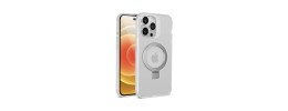 For iPhone 15 Pro Skin Touch Feel HQ [Magnetic Circle] Kickstand Hybrid - Matte Clear