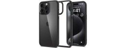 For iPhone 15 Pro Ultimate Quality PU Leather Hybrid Case Cover - Black