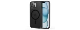 For iPhone 15 Rank [Magnetic Circle] Tough Strong Modern Fused Hybrid - Black