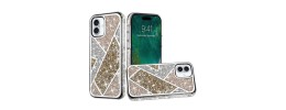 For iPhone 15 Rhombus Bling Glitter Diamond Case Cover - Gold