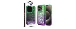 For iPhone 15 Rhombus Bling Glitter Diamond Case Cover - Green