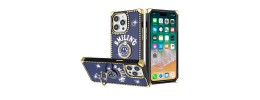 For iPhone 15 SQUARE Passion Glitter Diamond Ring Stand Case Cover - BLACK CHROME G