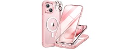 For iPhone 15 SpaceX Ultra Transparent Tone Case Cover - Pink