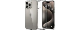 For iPhone 15 Strong Tough Metallic Design Hybrid Premium Kicstand - Silver